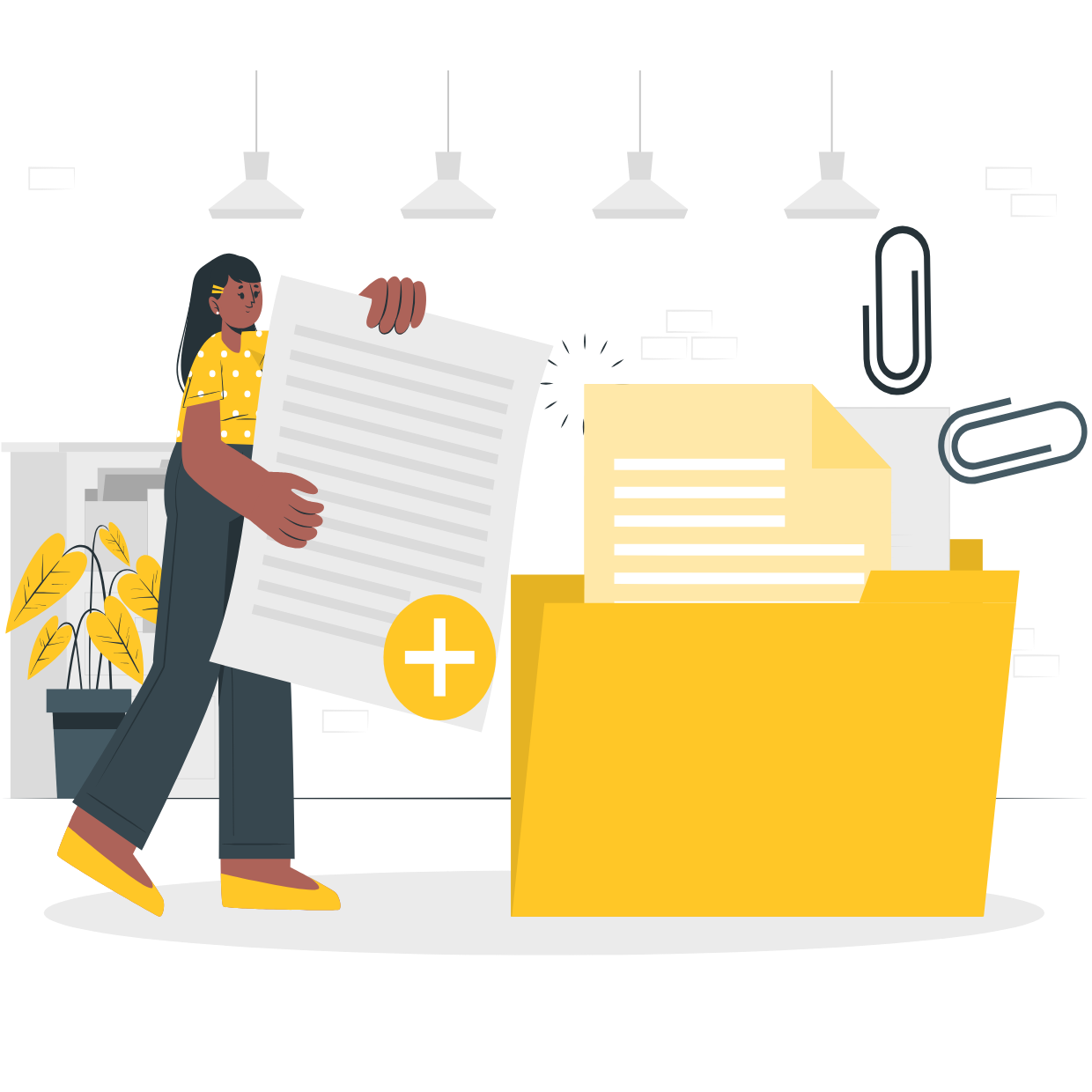 edited image of a cursor clicking on a brown shopping bag